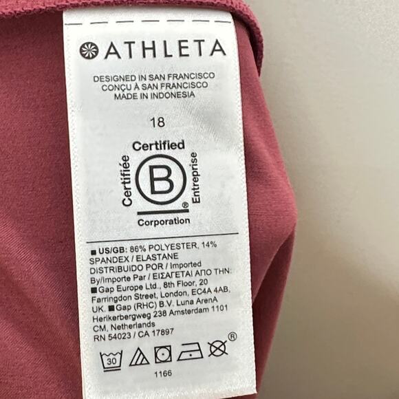 ATHLETA Brooklyn Ankle Pant Berry Rose Pink Sz 18 {B19} - Picture 5 of 5
